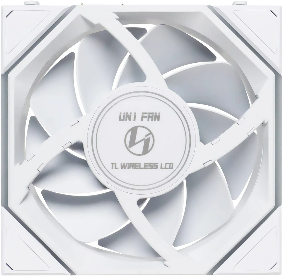 Lian Li UNI FAN TL Wireless LCD korpuso ventiliatorius, ARGB, PWM, 3er-Pack su valdikliu- 120 mm, baltos spalvos