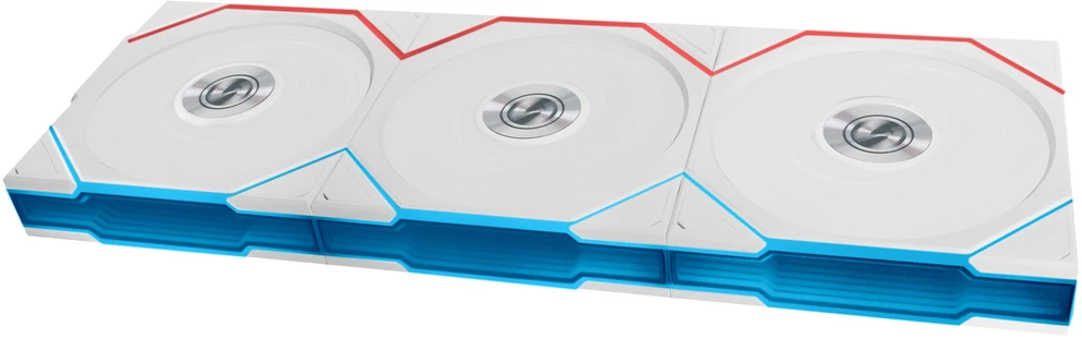 Lian Li UNI FAN TL Wireless korpuso ventiliatorius, ARGB, PWM, 3er-Pack – 120 mm, baltos spalvos