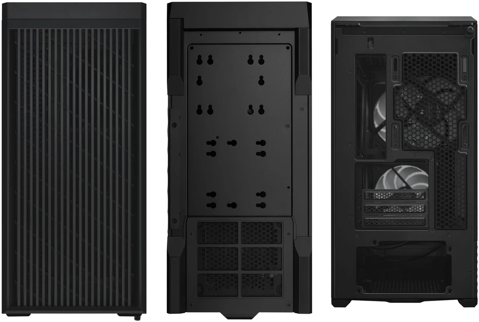 Lian Li Vector V150 kompiuterio korpusas, mini bokštas, mATX, grūdintas stiklas, „Infinity Mirror“ – Juodas