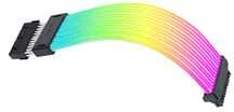 „Lian Li“ „Visual Upgrade Kit“ „Strimer“ belaidis 24 kontaktų RGB pagrindinės plokštės kabelis, valdiklis + 12 V – 2x6 GPU kabelis, platus ir 8,8 colio universalus ekranas – baltas