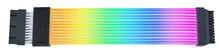 „Lian Li“ „Visual Upgrade Kit“ „Strimer“ belaidis 24 kontaktų RGB pagrindinės plokštės kabelis, valdiklis + 12 V – 2x6 GPU kabelis, platus ir 8,8 colio universalus ekranas – baltas