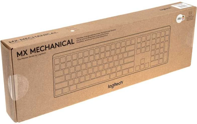 Belaidė klaviatūra Logitech MX MECHANICAL, išdėstymas: Vokiečių (Qwertz), "Linear", pilkos spalvos