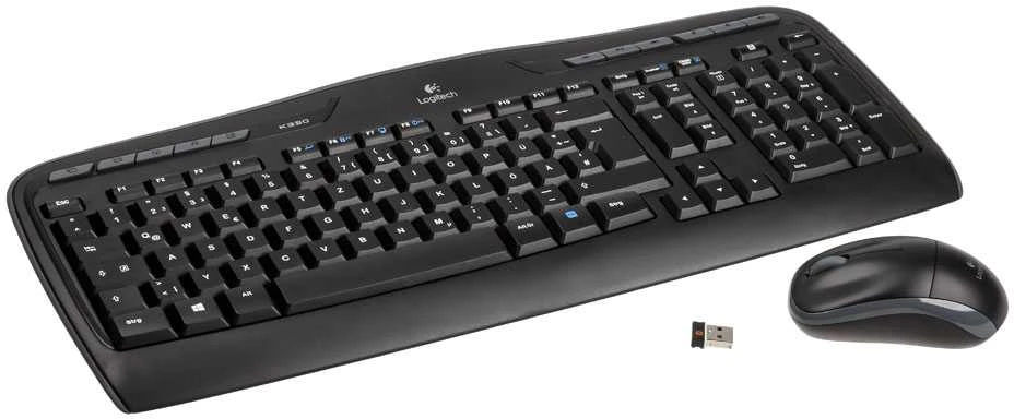 Logitech MK330 klaviatūra Radijo dažnio belaidė QWERTZ Vokiečių Juoda