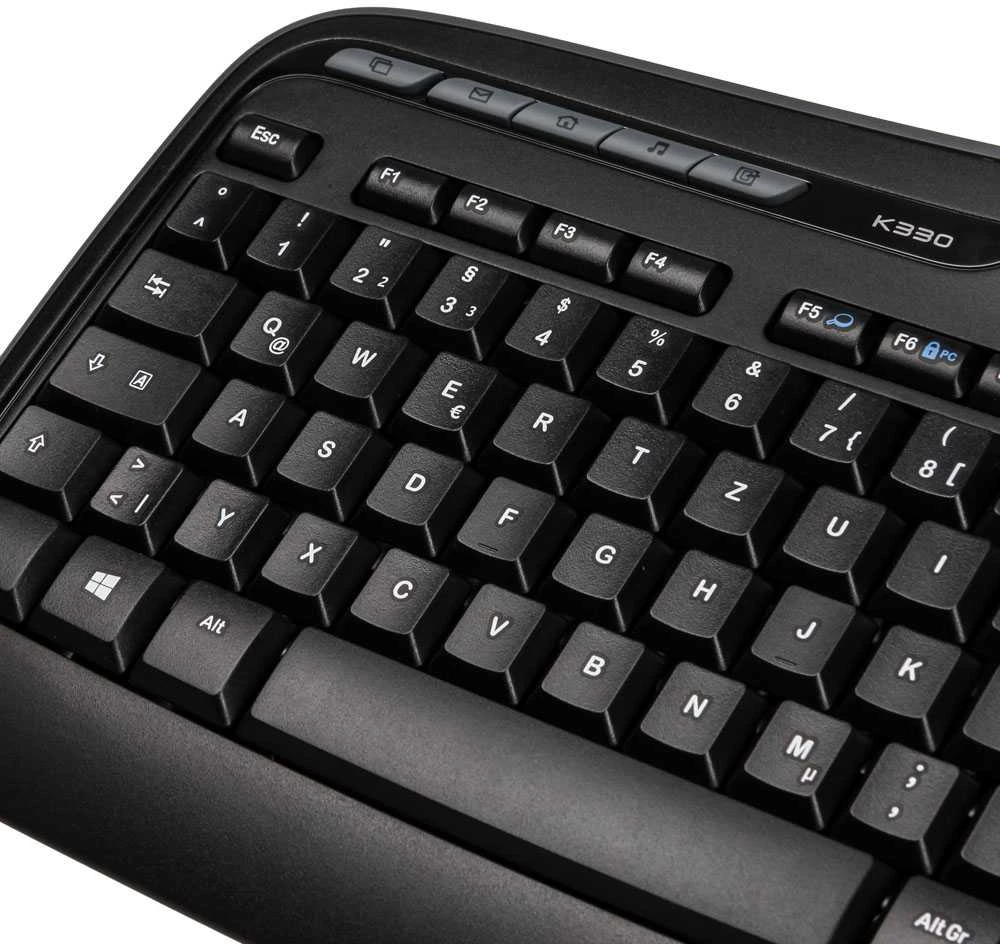 Logitech MK330 klaviatūra Radijo dažnio belaidė QWERTZ Vokiečių Juoda