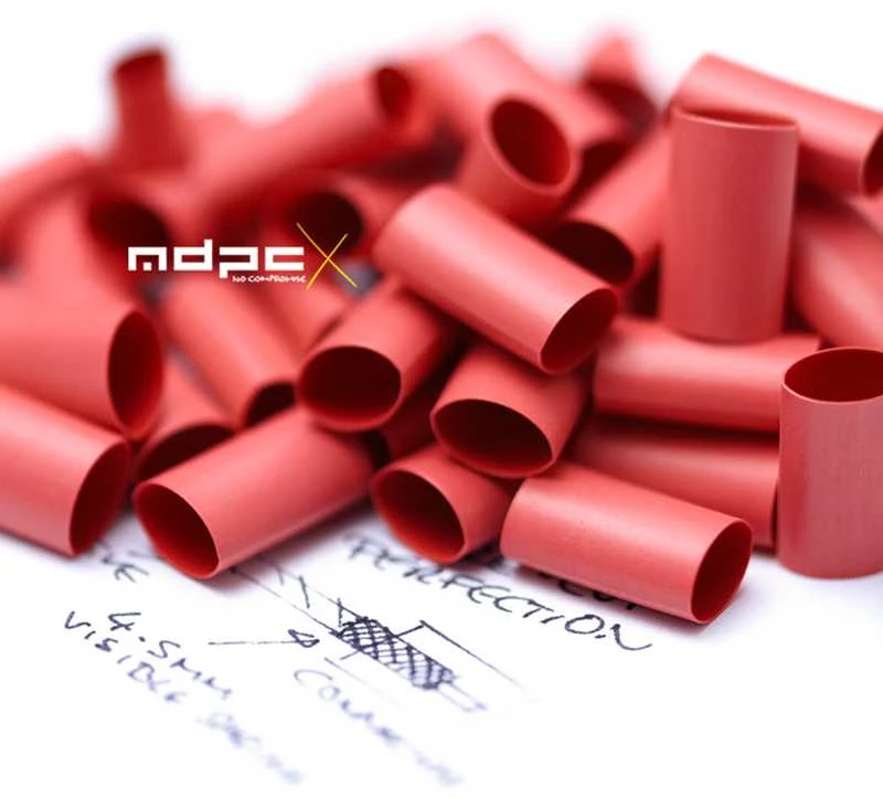 MDPC-X Pre-Cut Schrumpfschlauch 4:1 Small - Light-Raudona, 50 Stück