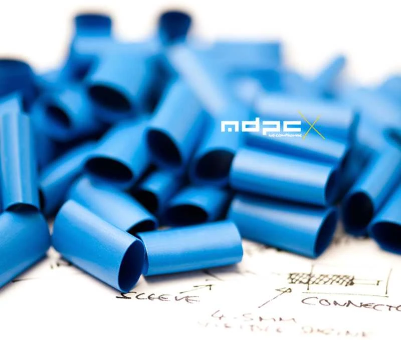 MDPC-X Pre-Cut Schrumpfschlauch 4:1 Small - Mėlyna, 50 Stück
