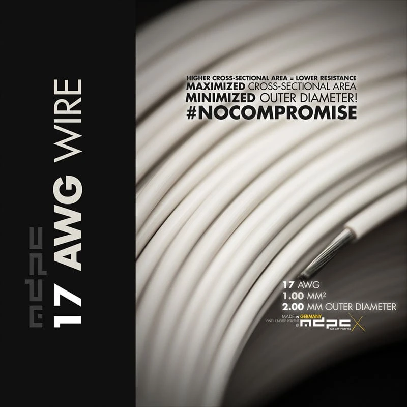 MDPC-X Switching Wire 17-AWG Kreminis-Baltas, 1m