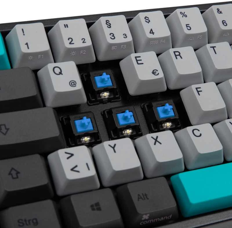 Mechaninė klaviatūra Ducky MIYA Pro Moonlight TKL, PBT, MX Mėlyna, DE išdėstymas