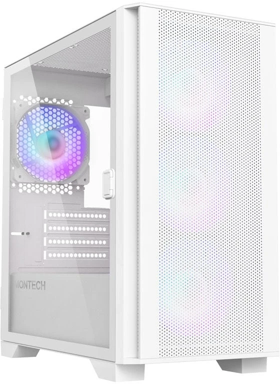 Montech AIR 100 ARGB, Micro-ATX, Tempered Glass – baltos spalvos