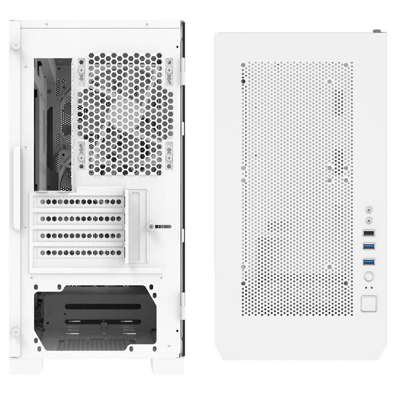 Montech AIR 100 ARGB, Micro-ATX, Tempered Glass – baltos spalvos