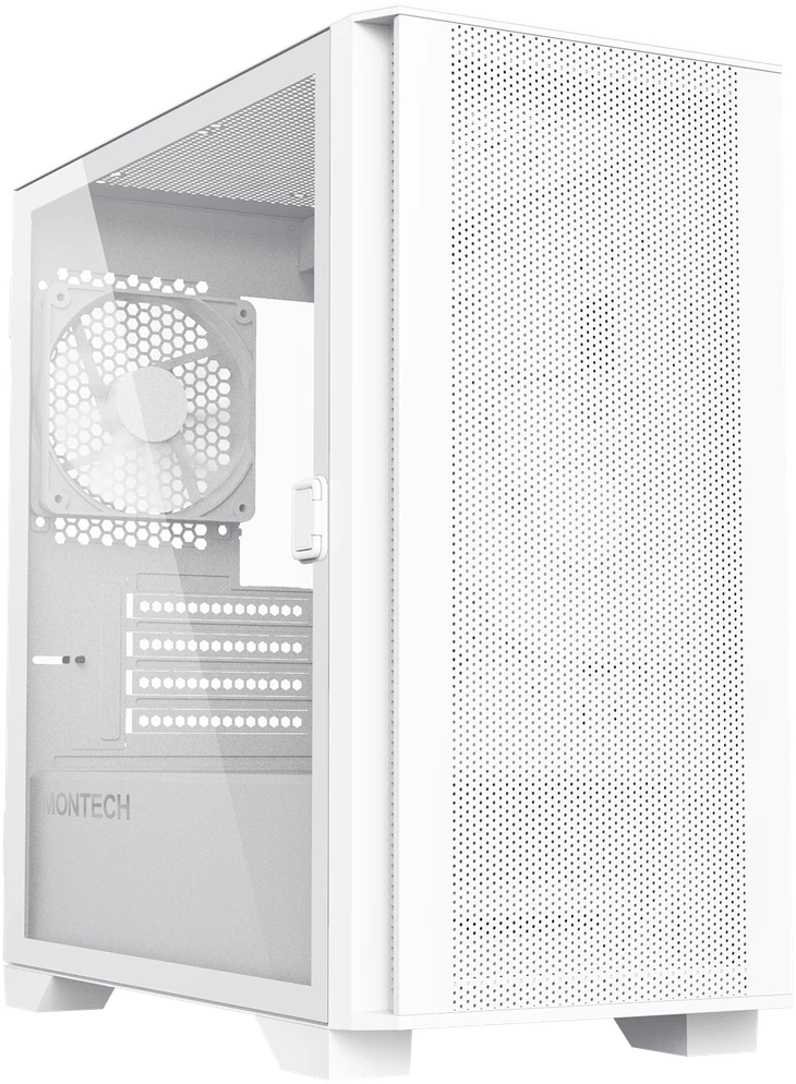 Montech AIR 100 LITE kompiuterio korpusas – baltos spalvos