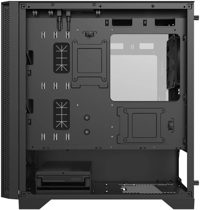 „Montech AIR 100 LITE“ kompiuterio korpusas, vidutinio dydžio bokštas, „Micro-ATX“, grūdintas stiklas – Juodas