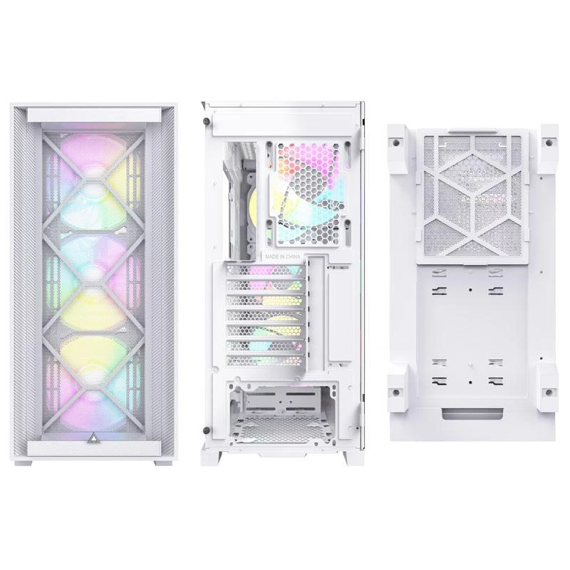 Montech AIR 1000 Premium, Midi-Tower, Tempered Glass - baltos spalvos