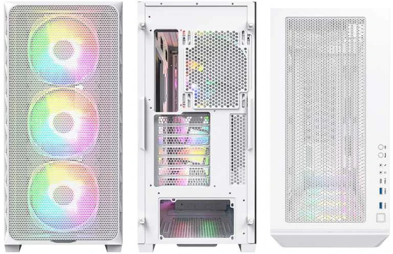 „Montech AIR 903 MAX Midi-Tower“, grūdintas stiklas – baltos spalvos