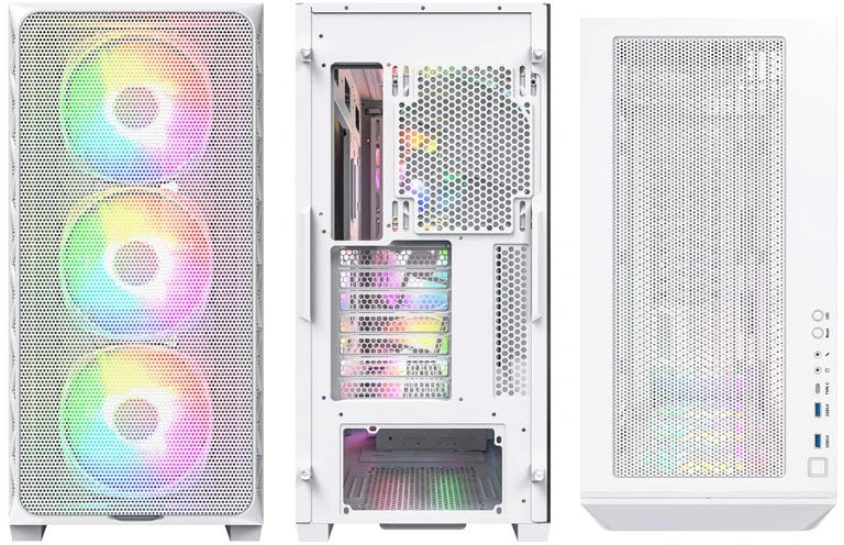 „Montech AIR 903 MAX Midi-Tower“, grūdintas stiklas – baltos spalvos