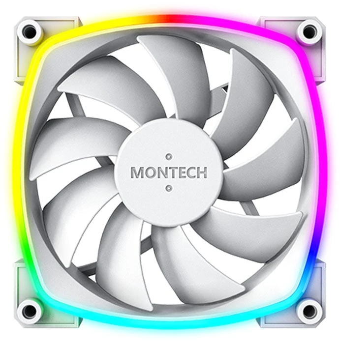 Montech AX120 PWM ARGB korpuso ventiliatorius – 120mm, baltos spalvos