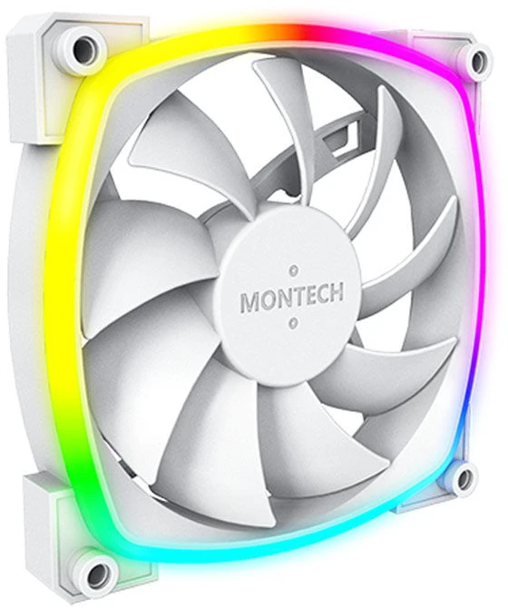 Montech AX120 PWM ARGB korpuso ventiliatorius – 120mm, baltos spalvos