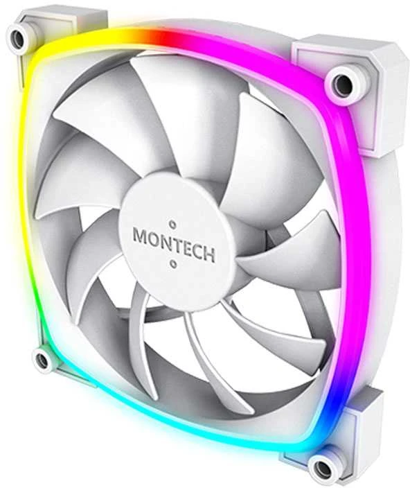 Montech AX120 PWM ARGB korpuso ventiliatorius – 120mm, baltos spalvos