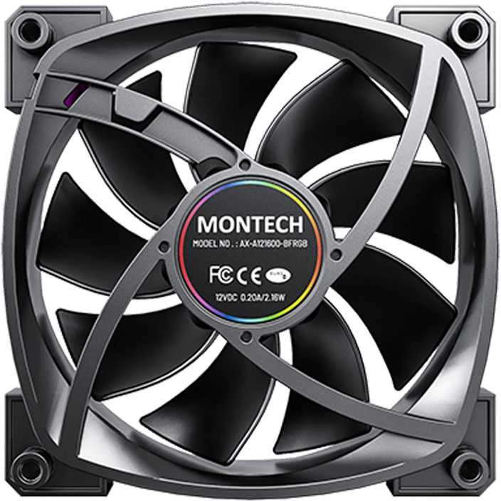 Montech AX120 PWM ARGB korpuso ventiliatorius – 120mm, juodos spalvos