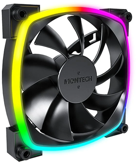 Montech AX120 PWM ARGB korpuso ventiliatorius – 120mm, juodos spalvos