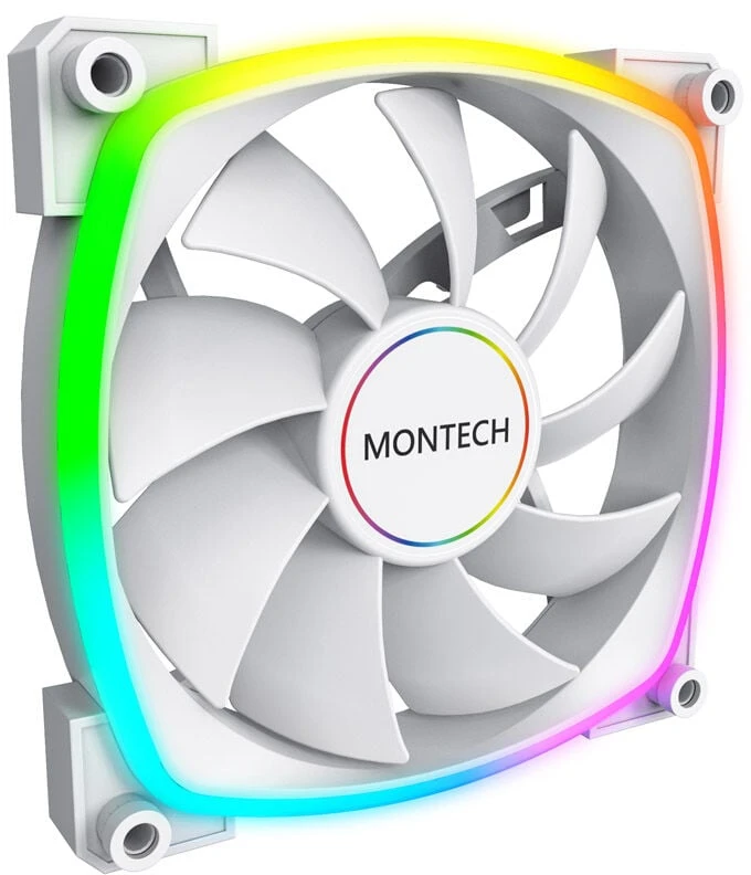 Montech AX140 PWM ARGB korpuso ventiliatorius – 140mm, baltos spalvos