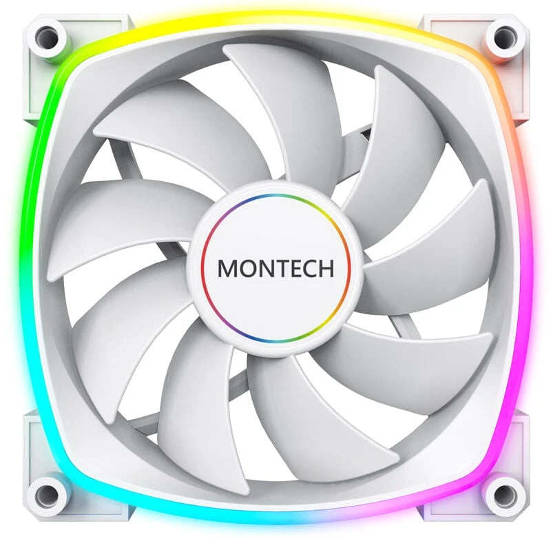 Montech AX140 PWM ARGB korpuso ventiliatorius – 140mm, baltos spalvos