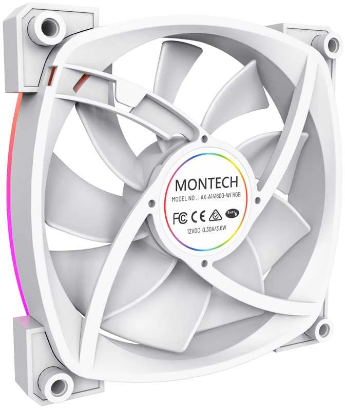 Montech AX140 ventiliatorius - nugarinė pusė su informacija