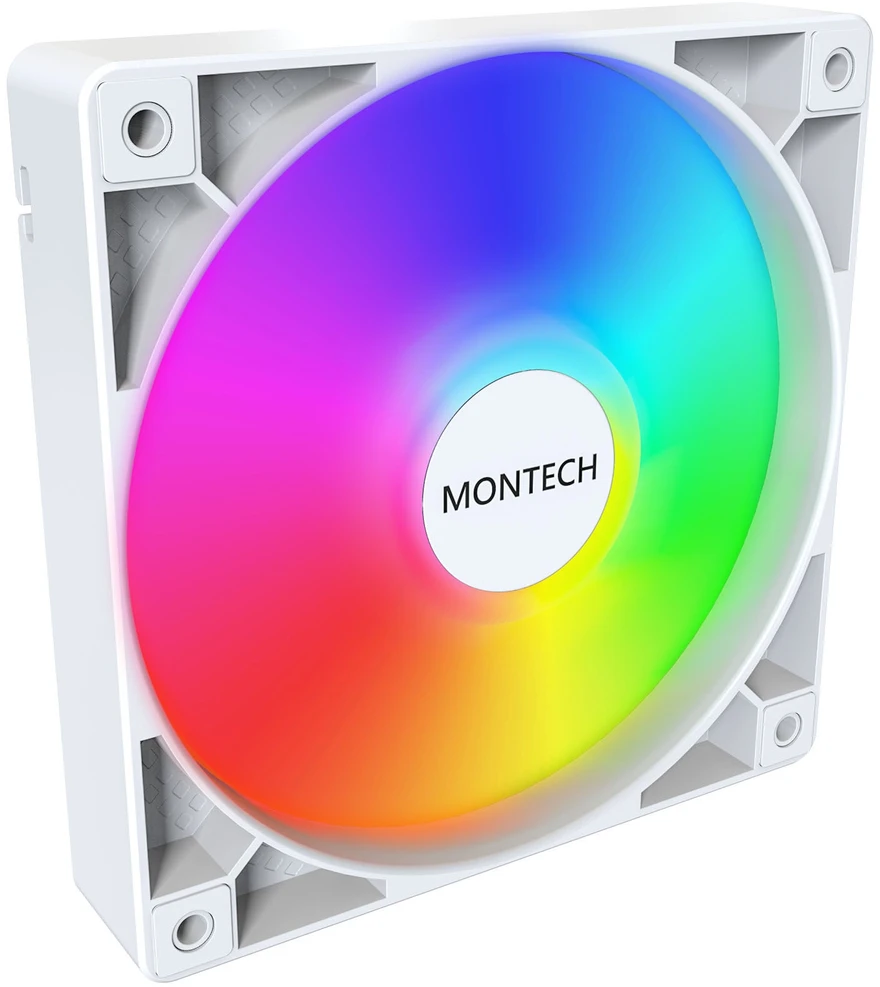 Montech GF120 PWM ARGB korpuso ventiliatorius – 120mm, baltos spalvos