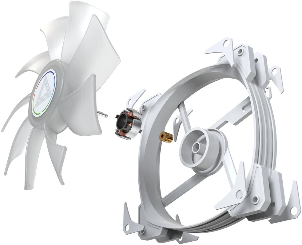 Montech HP140 PWM ARGB korpuso ventiliatorius – 140mm, baltos spalvos