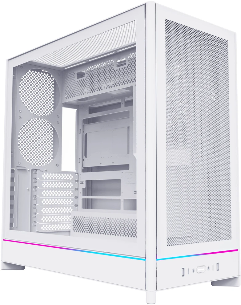 Montech HS01 PC-kompiuterio korpusas, Midi-Tower, ATX, aRGB, Tempered Glass – baltos spalvos