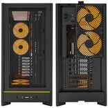 Montech HS01 PC-kompiuterio korpusas, Midi-Tower, ATX, aRGB, Tempered Glass – juodos spalvos
