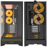 Montech HS02 PRO PC-kompiuterio korpusas, Midi-Tower, ATX, Tempered Glass, ARGB – juodos spalvos