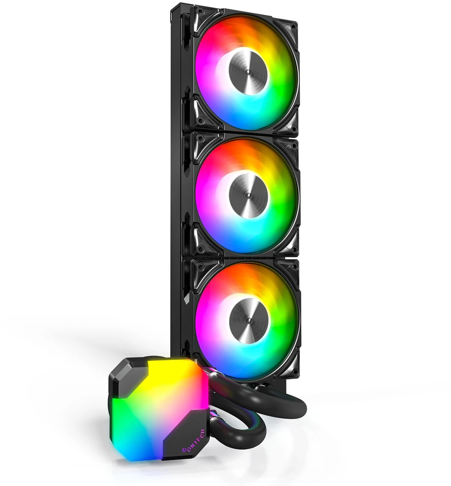 „Montech Hyper Flow ARGB AIO“ vandens aušinimas, juodas × 360 mm