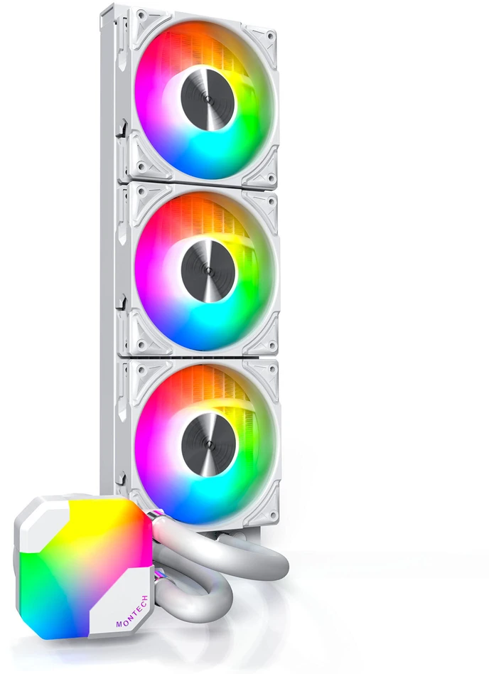 Montech Hyper Flow ARGB AIO vandens aušinimas, baltas Ø 360 mm