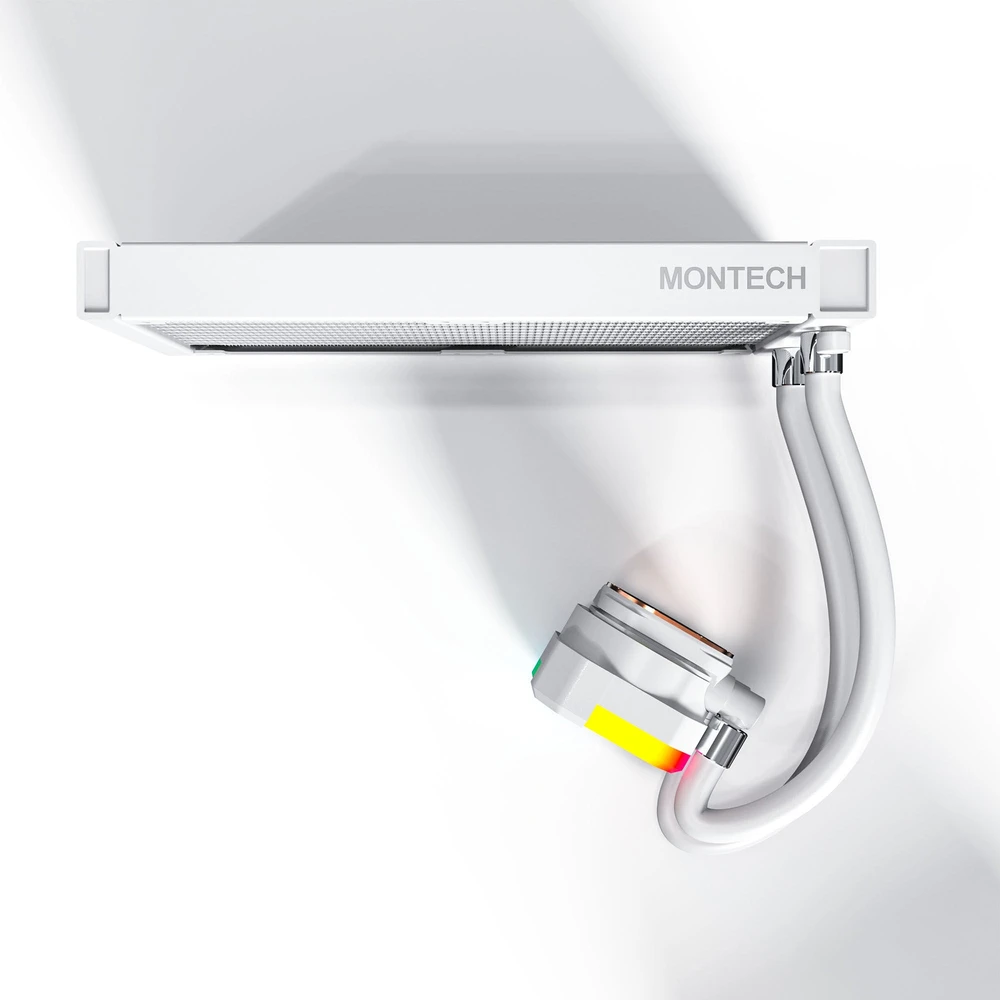 „Montech Hyper Flow ARGB AIO“ vandens aušinimas, baltos spalvos - 240 mm