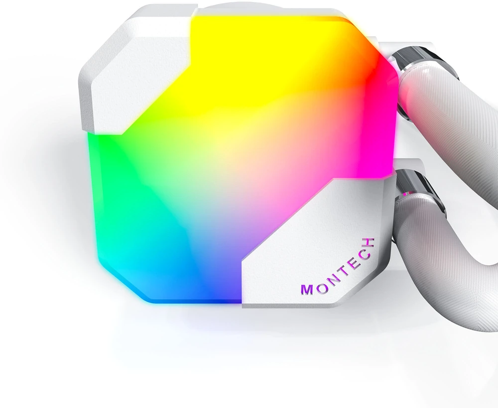 Montech Hyper Flow ARGB AIO vandens aušinimas, baltas Ø 360 mm