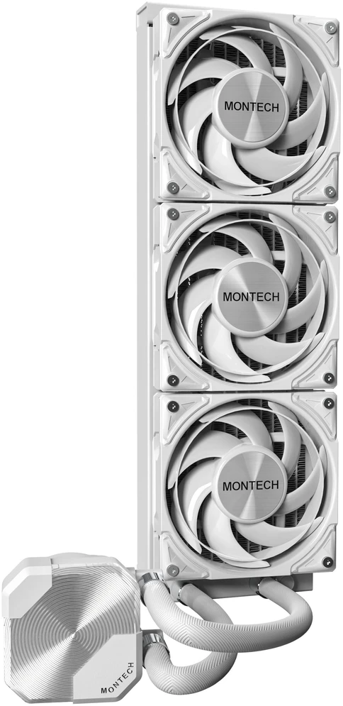 „Montech HyperFlow Silent All-in-One“ skysčio aušintuvas – 360 mm, baltos spalvos