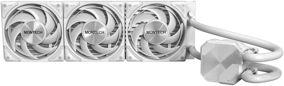 „Montech HyperFlow Silent All-in-One“ skysčio aušintuvas – 360 mm, baltos spalvos