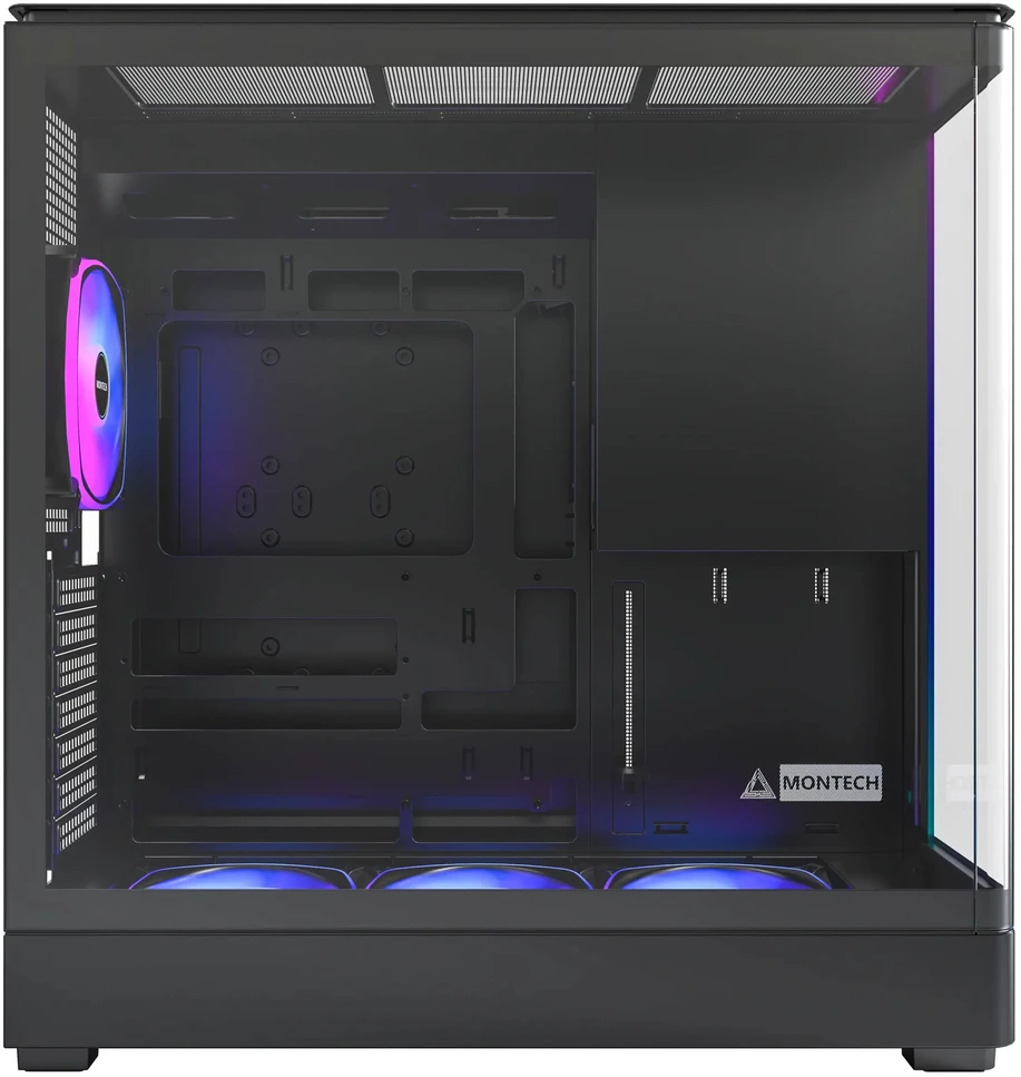 „Montech KING 45 PRO“ kompiuterio korpusas, vidutinio dydžio bokštas, ATX, grūdintas stiklas, RGB ir juodas
