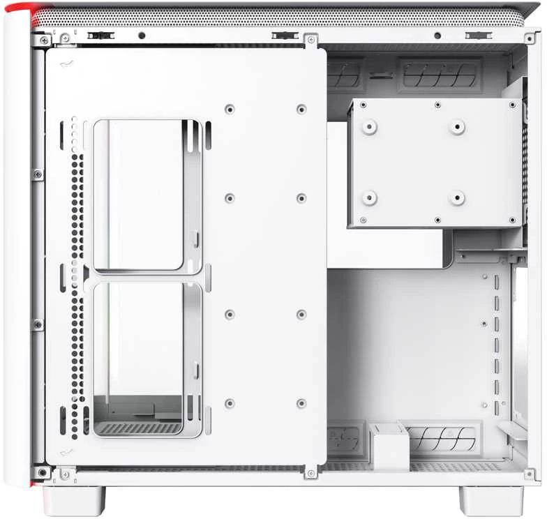 „Montech KING 95 Midi-Tower“, grūdinto stiklo, ARGB – baltos spalvos