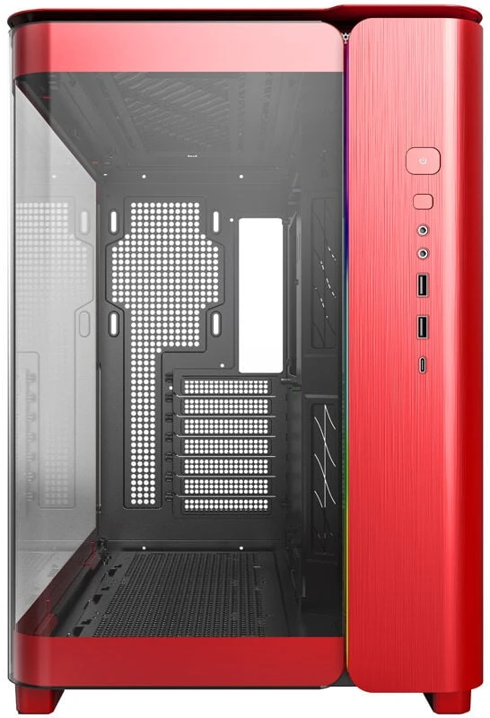 Montech KING 95 Midi-Tower, Tempered Glass, ARGB – raudonos spalvos