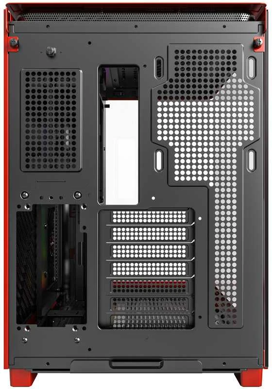 Montech KING 95 Midi-Tower, Tempered Glass, ARGB – raudonos spalvos