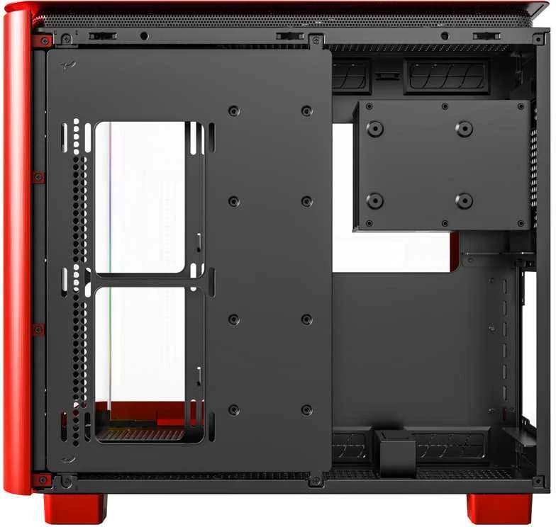 Montech KING 95 Midi-Tower, Tempered Glass, ARGB – raudonos spalvos