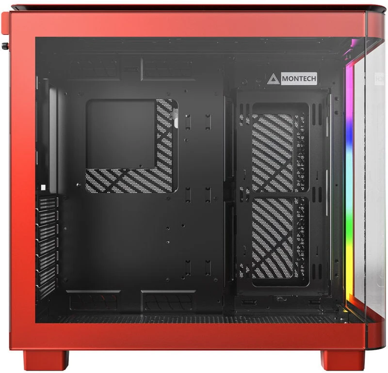 Montech KING 95 Midi-Tower, Tempered Glass, ARGB – raudonos spalvos