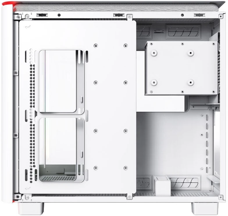 „Montech KING 95 Midi-Tower“, grūdinto stiklo, ARGB – baltos spalvos