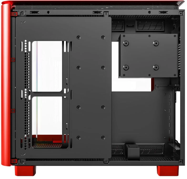 Montech KING 95 Midi-Tower, Tempered Glass, ARGB – raudonos spalvos
