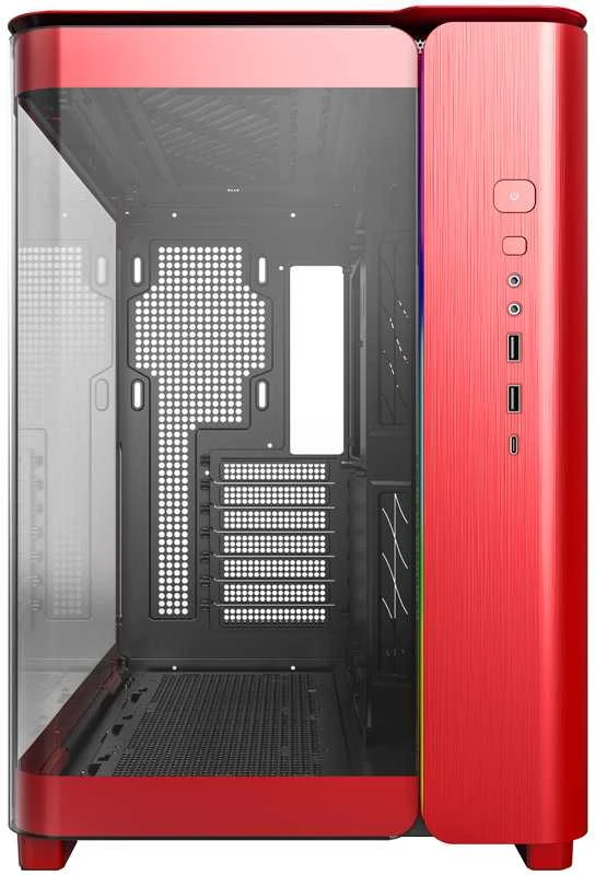 Montech KING 95 Midi-Tower, Tempered Glass, ARGB – raudonos spalvos