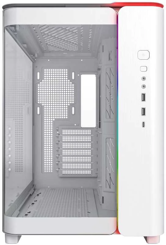 „Montech KING 95 Midi-Tower“, grūdinto stiklo, ARGB – baltos spalvos