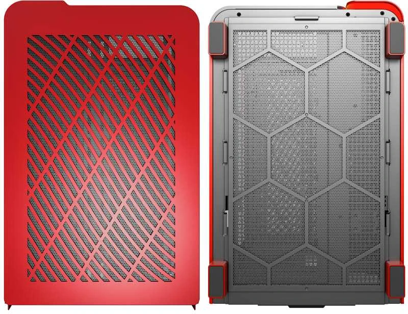 Montech KING 95 Midi-Tower, Tempered Glass, ARGB – raudonos spalvos