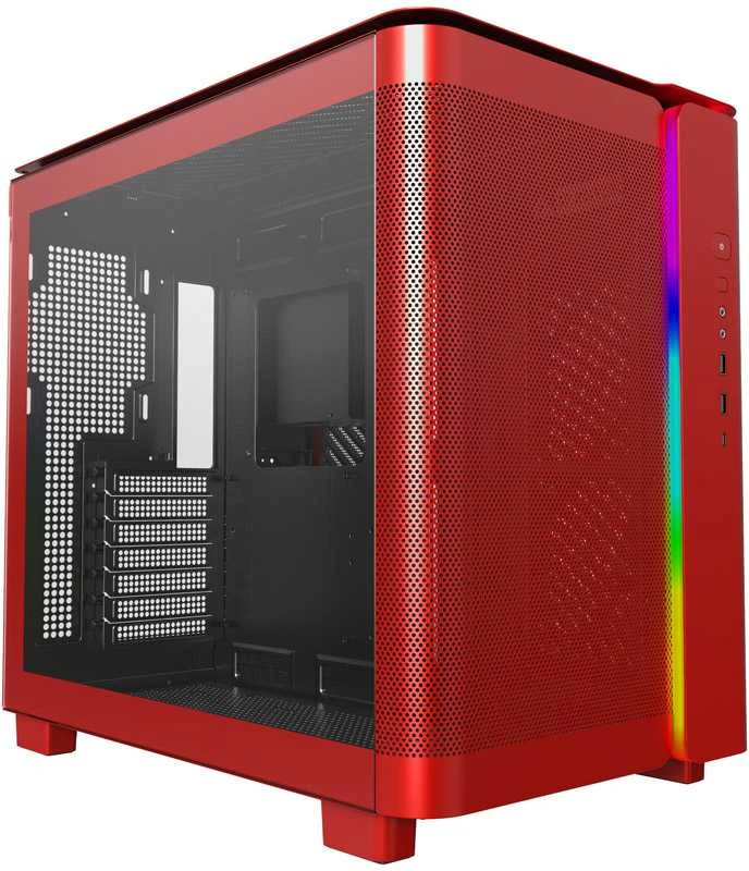 Montech KING 95 Midi-Tower, Tempered Glass, ARGB – raudonos spalvos